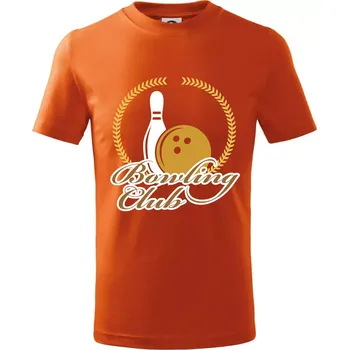 Chlapecké tričko Bowling cup věnec - Tričko dětské bavlněné - 146 cm/10 let ( Oranžová )