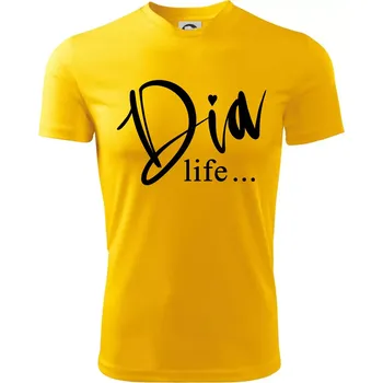 Chlapecké tričko D I A Life - Dětské triko sportovní (dresovina) - 134 cm/8 let ( Žlutá )