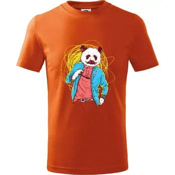 Panda Bear - Tričko dětské bavlněné - 134 cm/8 let ( Oranžová )