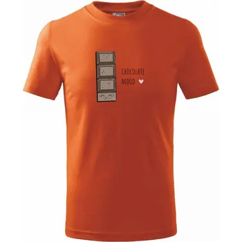 Nálada na čokoládu - Tričko dětské bavlněné - 134 cm/8 let ( Oranžová )