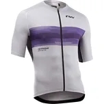 Northwave Force Evo Jersey Short Sleeve - Light Grey/Dark Purple