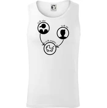 50% máma 50% táta = 100 perfektní - Tílko pánské Core - 2XL ( Bílá )