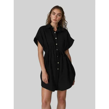 Dámské šaty Mušelínové košilové šaty Barva: černá