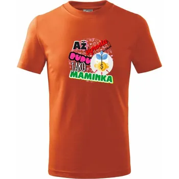 Chlapecké tričko Až vyrostu budu jako maminka - finanční poradkyně - Tričko dětské bavlněné - 158 cm/12 let ( Oranžová )