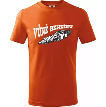 Vůně benzínu - Tričko dětské bavlněné - 104-110cm / 3-4 roky ( Oranžová )
