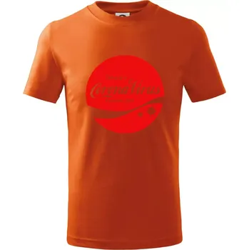 Chlapecké tričko Corona virus pandemic logo - Tričko dětské bavlněné - 104-110cm / 3-4 roky ( Oranžová )