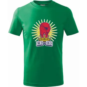 Box King of the ring - rukavice na výšku - Tričko dětské bavlněné - 98 cm / 2 roky ( Středně zelená )