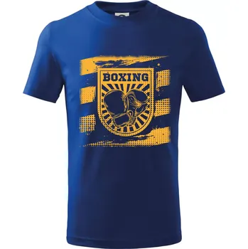 Chlapecké tričko Boxing ve čtverci - Tričko dětské bavlněné - 98 cm / 2 roky ( Královská modrá )
