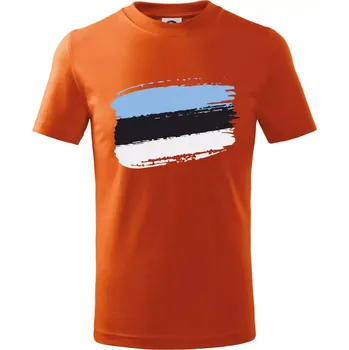 Chlapecké tričko Estonsko vlajka - Tričko dětské bavlněné - 146 cm/10 let ( Oranžová )