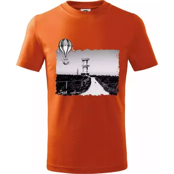 Chlapecké tričko Retro Smrk - Tričko dětské bavlněné - 104-110cm / 3-4 roky ( Oranžová )