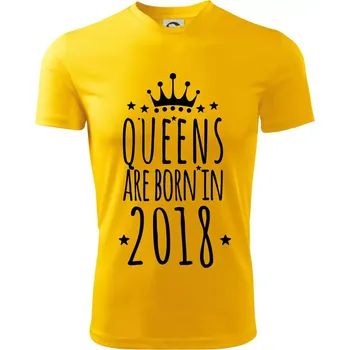 Chlapecké tričko Queens are born in 2018 - Dětské triko sportovní (dresovina) - 146 cm/10 let ( Žlutá )