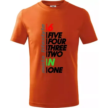 Chlapecké oblečení Moto lifestyle - Tričko dětské bavlněné - 158 cm/12 let ( Oranžová )
