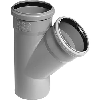 kanalizace OSMA HT odpadová / kanalizačná odbočka DN 90/50 - uhol 45 ° - HTEA