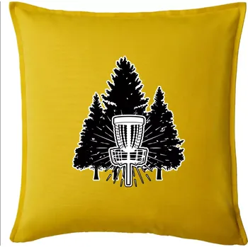 Polštář Disc golf stromy - Polštář 50x50 - 50x50 - Pouze potah ( Žlutá )