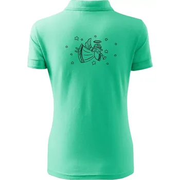 Andílek hrající - Polokošile dámská Pique Polo - 2XL ( Mátová )