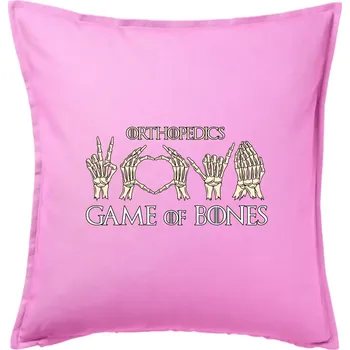 Polštář Game of Bones Orthopedics - Polštář 50x50 - 50x50 - Pouze potah ( Růžová )