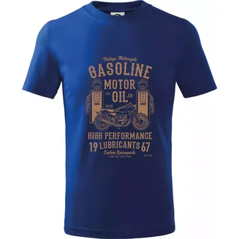 Gasoline Motor Oil - Tričko dětské bavlněné - 98 cm / 2 roky ( Královská modrá )