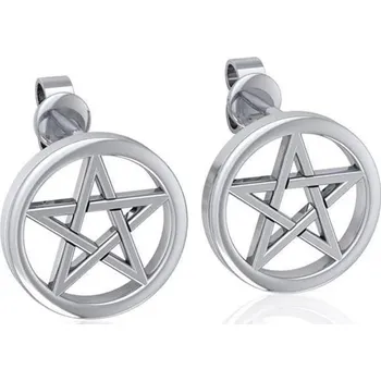 Náušnice Pentagram – stříbrné náušnice ochrany a rovnováhy