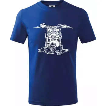 Chlapecké tričko Biker Motorcycle motorka - Tričko dětské bavlněné - 98 cm / 2 roky ( Královská modrá )