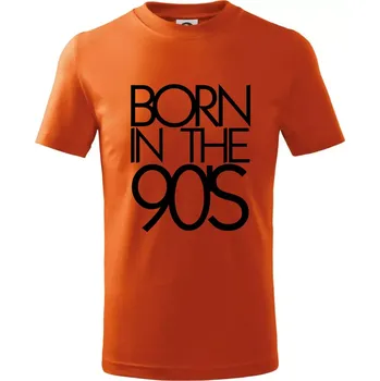Born In The 90's - Tričko dětské bavlněné - 158 cm/12 let ( Oranžová )