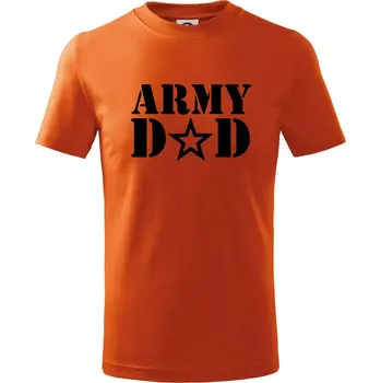 Chlapecké tričko Army dad - Tričko dětské bavlněné - 158 cm/12 let ( Oranžová )