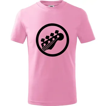 Kytara kruh - Tričko dětské bavlněné - 98 cm / 2 roky ( Růžová )