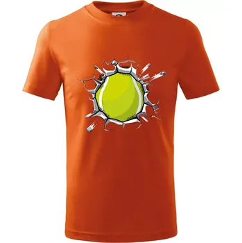 Chlapecké oblečení Tenisový míč v triku - Tričko dětské bavlněné - 98 cm / 2 roky ( Oranžová )