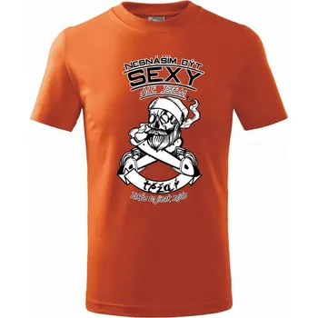 Chlapecké tričko Nesnáším být sexy - těžař - Tričko dětské bavlněné - 146 cm/10 let ( Oranžová )