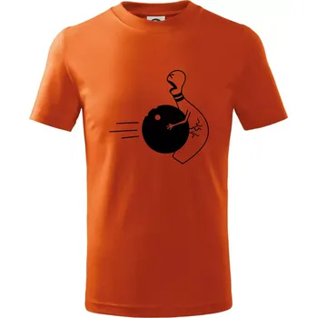 Chlapecké oblečení Koule vs kuželka - Tričko dětské bavlněné - 146 cm/10 let ( Oranžová )