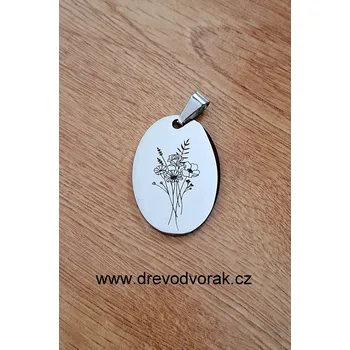 Přívěsek Přívěsek oválek z nerezové oceli s gravírováním Varianta: Anděl