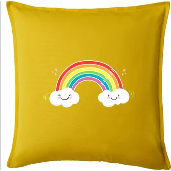 Polštář Veselá duha - Polštář 50x50 - 50x50 - Pouze potah ( Žlutá )