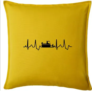 Polštář Ekg rolba - Polštář 50x50 - 50x50 - Pouze potah ( Žlutá )