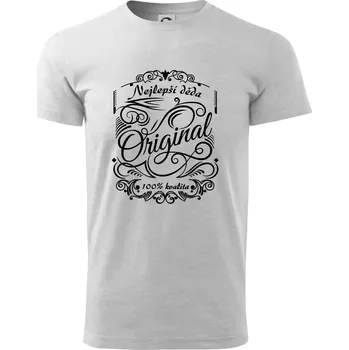 Pánské tričko Vintage nejlepší deda 100% kvalita - Triko extra velké (5-8XL) - 6XL ( Světlešedý Melír )