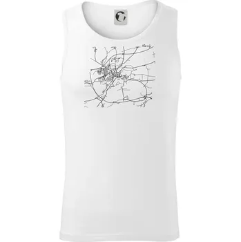 Pánské termoprádlo Černobílá mapa Cerhovice 267 61 - Tílko pánské Core - 2XL ( Bílá )