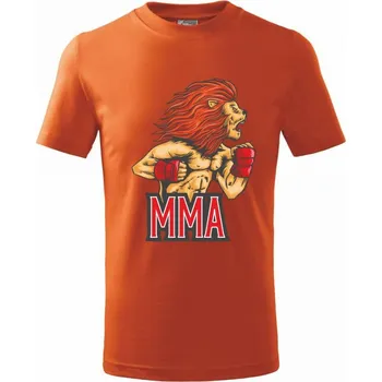 Chlapecké tričko MMA Lion - Tričko dětské bavlněné - 122 cm/6 let ( Oranžová )