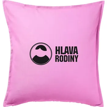 Polštář Hlava rodiny - Polštář 50x50 - 50x50 - Včetně výplně ( Růžová )