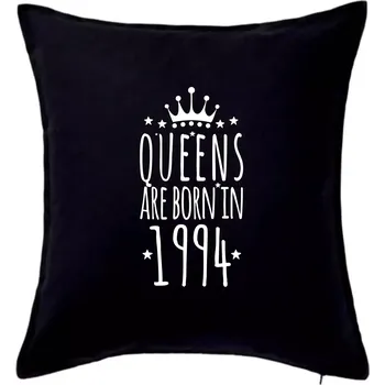 Polštář Queens are born in 1994 - Polštář 50x50 - 50x50 - Pouze potah ( Černá )