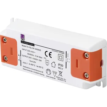 Náhon tachometru TRU COMPONENTS TC-YSL15F-2400625 napájecí zdroj pro LED konstantní napětí 15 W 0.625 A 24 V/DC schválení nábytku , přepětí , montáž na nehořlavém povrchu 1 ks