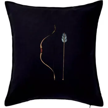Polštář Luk a šíp kresba - Polštář 50x50 - 50x50 - Pouze potah ( Černá )