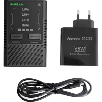 Baterie pro airsoftovou zbraň Gens ACE Gens ACE nabíječka G-TECH iMars Mini 2-4S, 60W (USB-C) + síťový adaptér a kabel