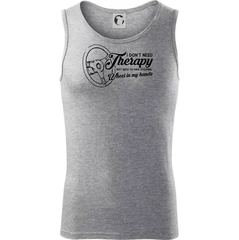 I don't need therapy wheel in my hands (vedle sebe) - Tílko pánské Core - 2XL ( Tmavě šedý melír )