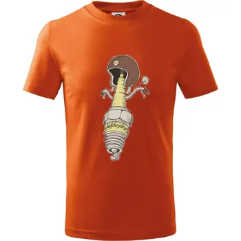 Chlapecké oblečení Motorcycles svíčka - Tričko dětské bavlněné - 134 cm/8 let ( Oranžová )
