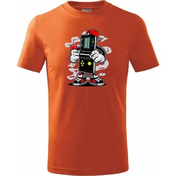 Chlapecké tričko Videohráč - Tričko dětské bavlněné - 146 cm/10 let ( Oranžová )