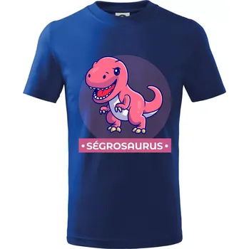 Chlapecké tričko Dinosauří rodina - ségra - Tričko dětské bavlněné - 98 cm / 2 roky ( Královská modrá )