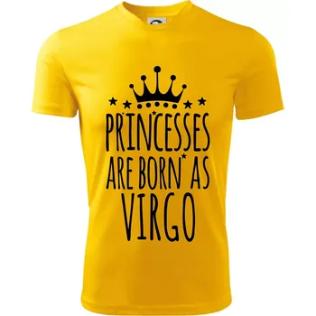 Princesses are born as Virgo - Panna - Dětské triko sportovní (dresovina) - 158 cm/12 let ( Žlutá )