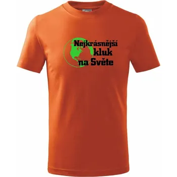 Nejkrásnější kluk na světě - Tričko dětské bavlněné - 134 cm/8 let ( Oranžová )