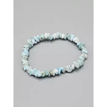 Náramek Náramek Larimar sekaný AA kvalita drobné kamínky - čisté