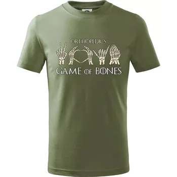 Game of Bones Orthopedics - Tričko dětské bavlněné - 104-110cm / 3-4 roky ( Khaki )