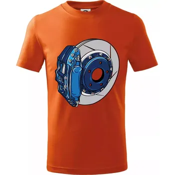 Chlapecké tričko Auto kotoučová brzda - Tričko dětské bavlněné - 134 cm/8 let ( Oranžová )