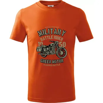 Chlapecké oblečení Green Military Ride - Tričko dětské bavlněné - 134 cm/8 let ( Oranžová )